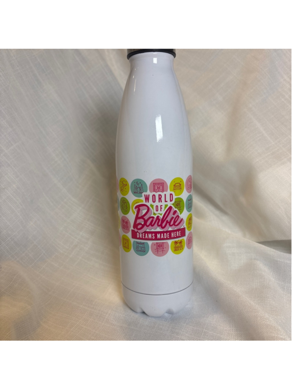 World of Barbie Dreams Made Here metal tumbler with screw on lid Collectible - Picture 2 of 8